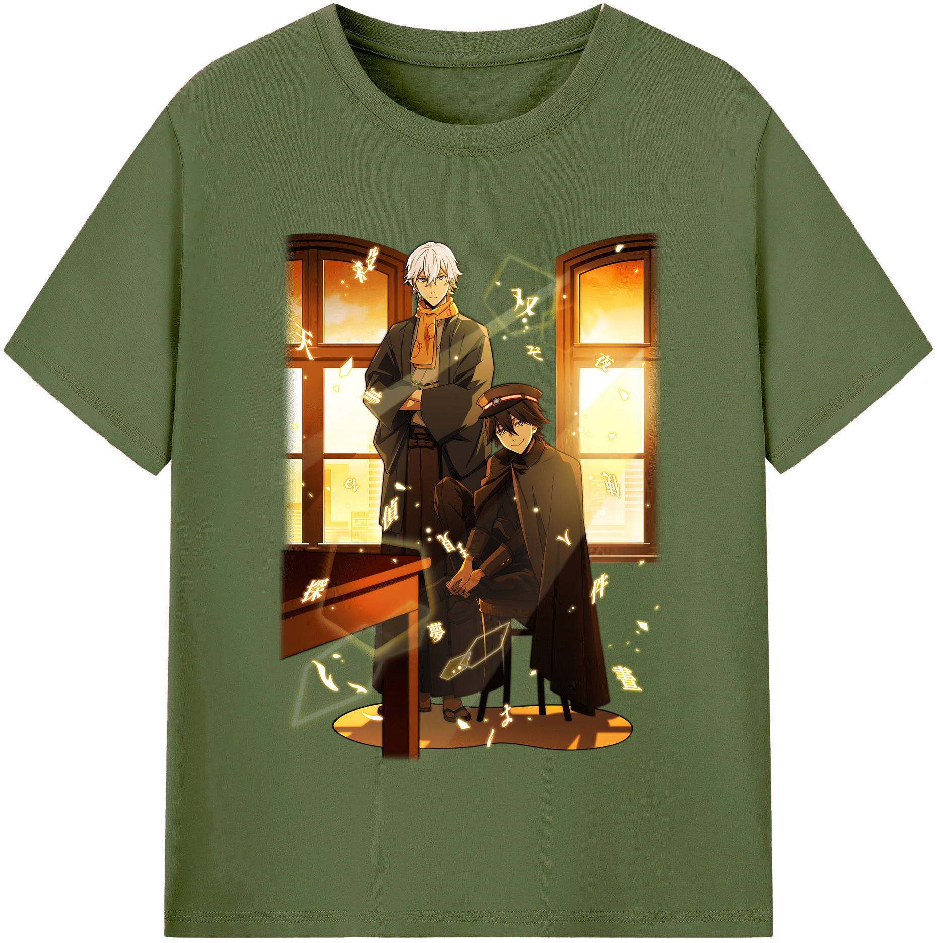 （画像用） 文豪ストレイドッグス Bungo Stray Dogs 綿100％半袖Tシャツ（フロントプリント）